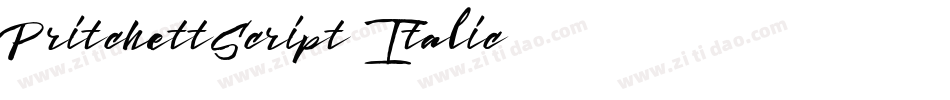PritchettScript Italic字体转换